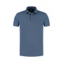 District Indigo Polo Pique  Zip Steelblue