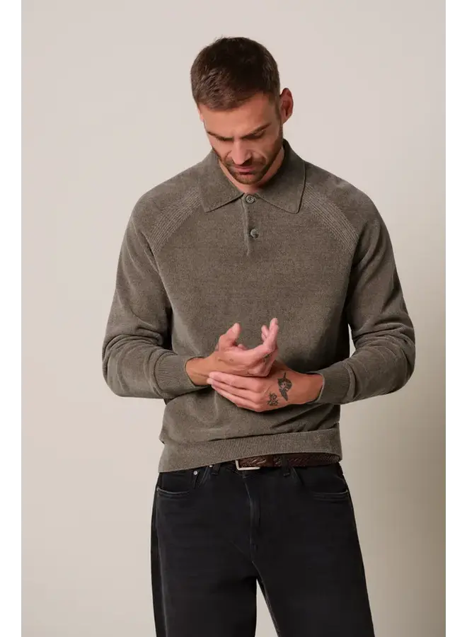 Profuomo Polo LS Brown/Taupe
