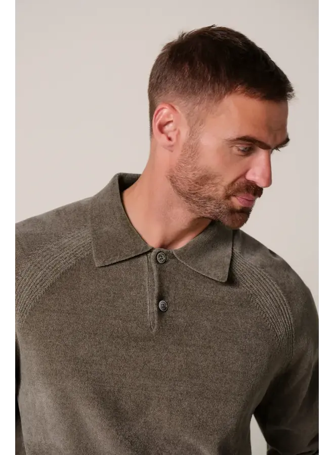 Profuomo Polo LS Brown/Taupe