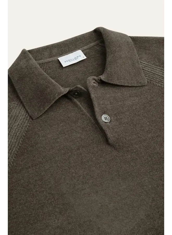 Profuomo Polo LS Brown/Taupe