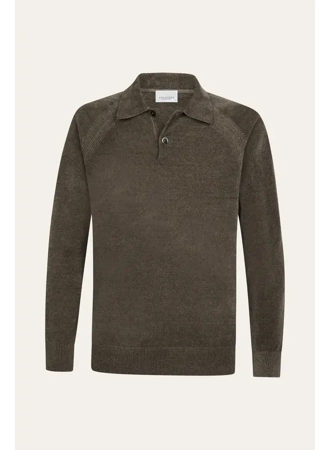 Profuomo Polo LS Brown/Taupe