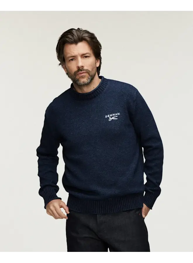 Denham Pullover Regal Knit Dark Blue
