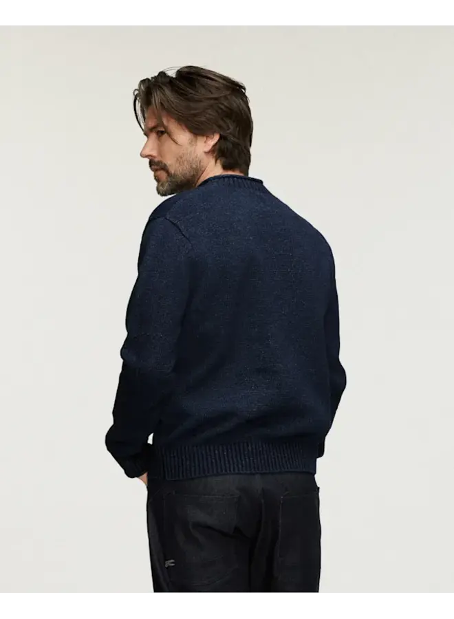 Denham Pullover Regal Knit Dark Blue