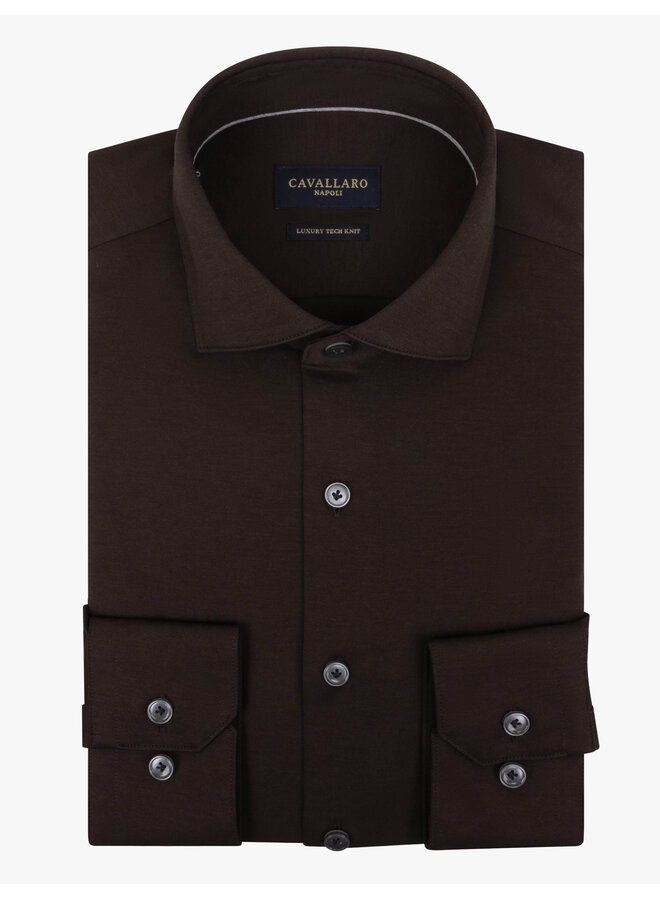 Cavallaro Overhemd Compattio Dark Brown