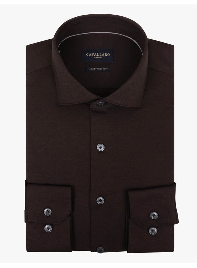Cavallaro Overhemd Compattio Dark Brown