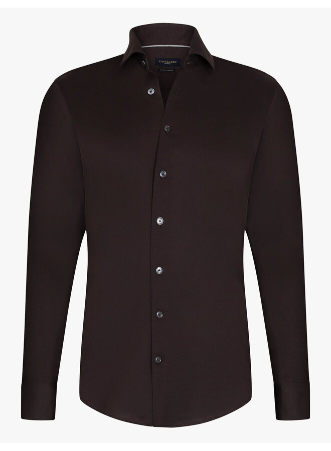 Cavallaro Overhemd Compattio Dark Brown