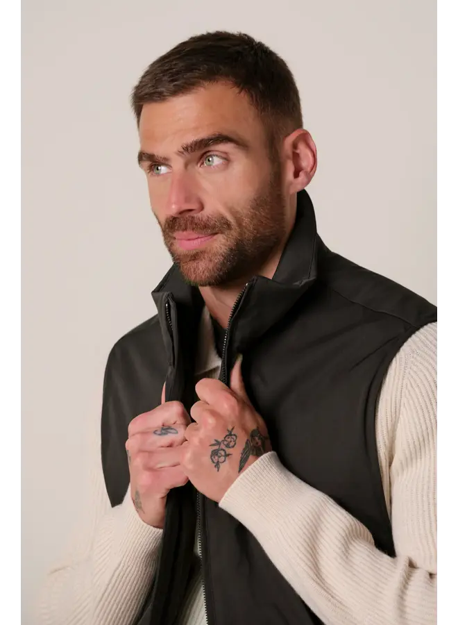 Profuomo Bodywarmer met Magneetsluitende zakken Dark Brown