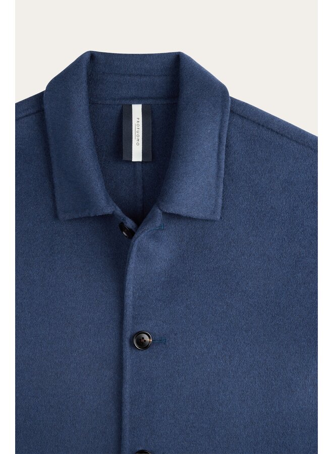 Profuomo Wollen Overshirt Single Layer Royal