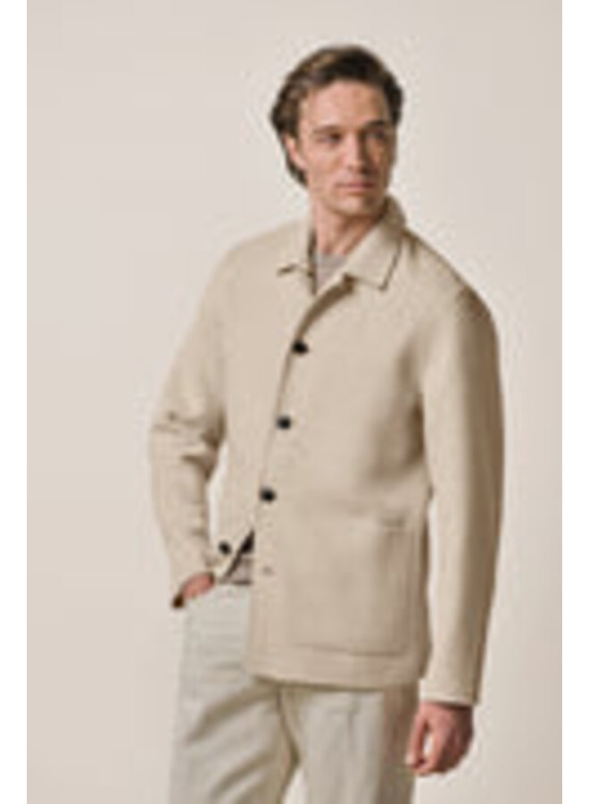 Profuomo Wollen Overshirt single Layer Light Beige