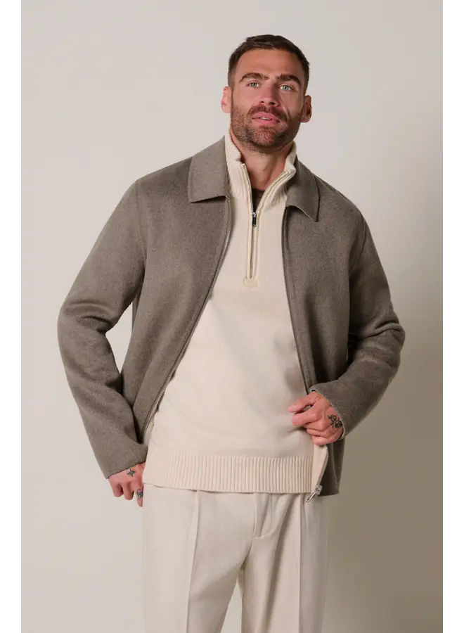 Profuomo Wollen Overshirt Reversible Brown