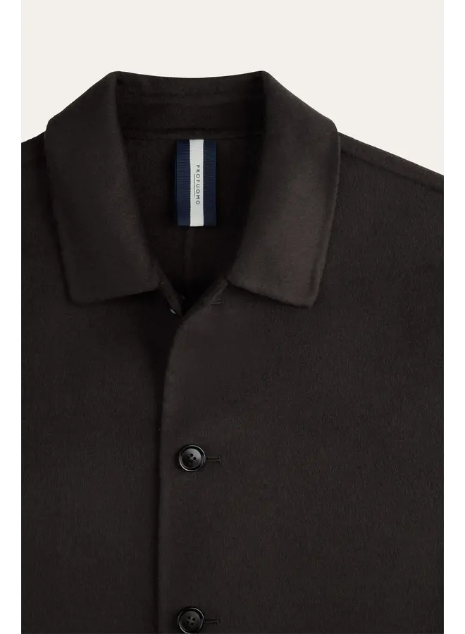 Profuomo Wollen Layer Bomber Dark Brown