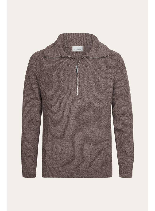Profuomo Pullover Half Zip Aubergine