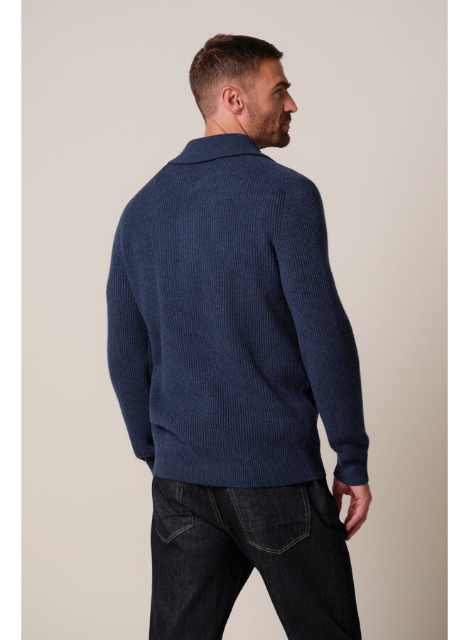 Profuomo Pullover Half Zip Royal Melange
