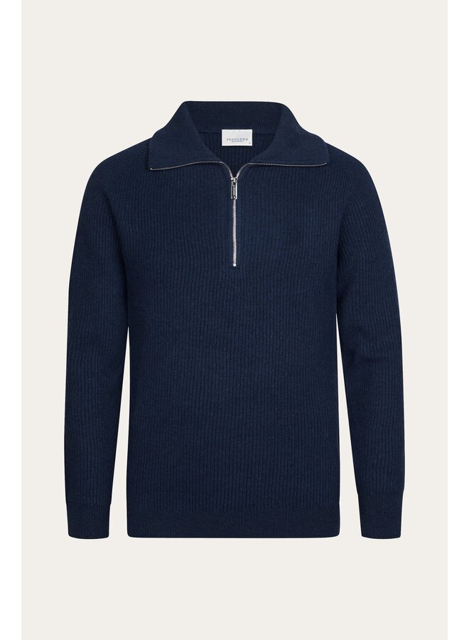 Profuomo Pullover Half Zip Royal Melange