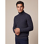 Cavallaro Pullover Givato Roll Neck Dark Blue Melange