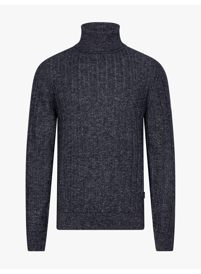 Cavallaro Pullover Givato Roll Neck Dark Blue Melange