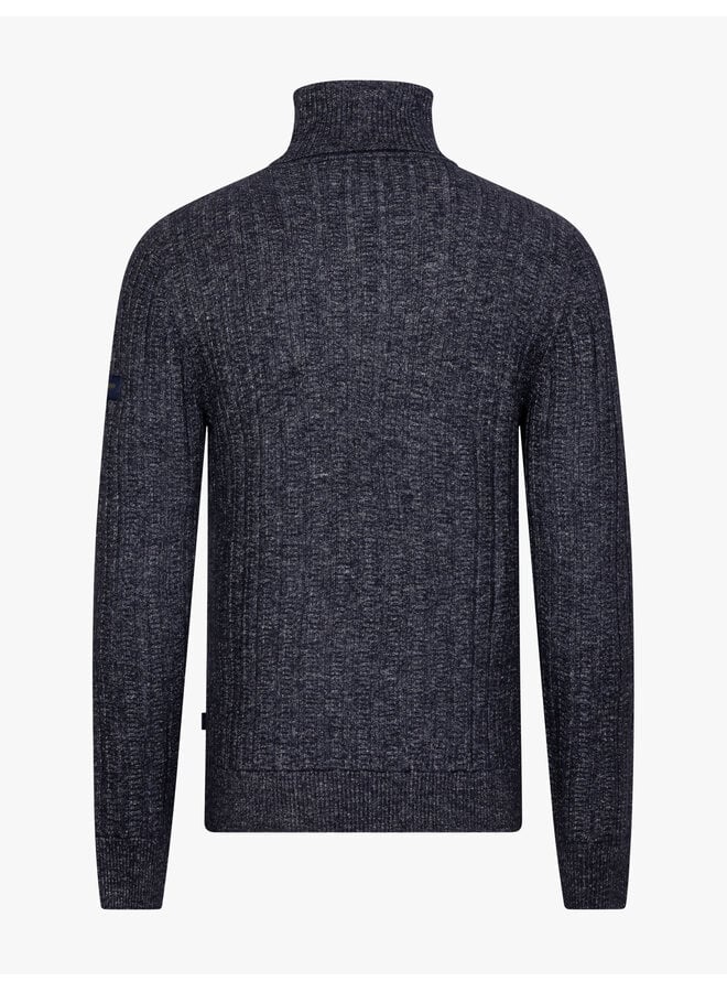 Cavallaro Pullover Givato Roll Neck Dark Blue Melange
