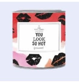 The Gift Label Kaars tin klein - you look so hot