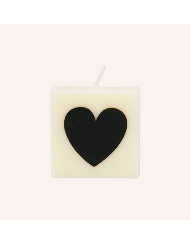 Paper Dreams Letter kaarsen - zwart hartje