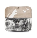 KEECIE Portemonnee Cat Chase Medium zilver