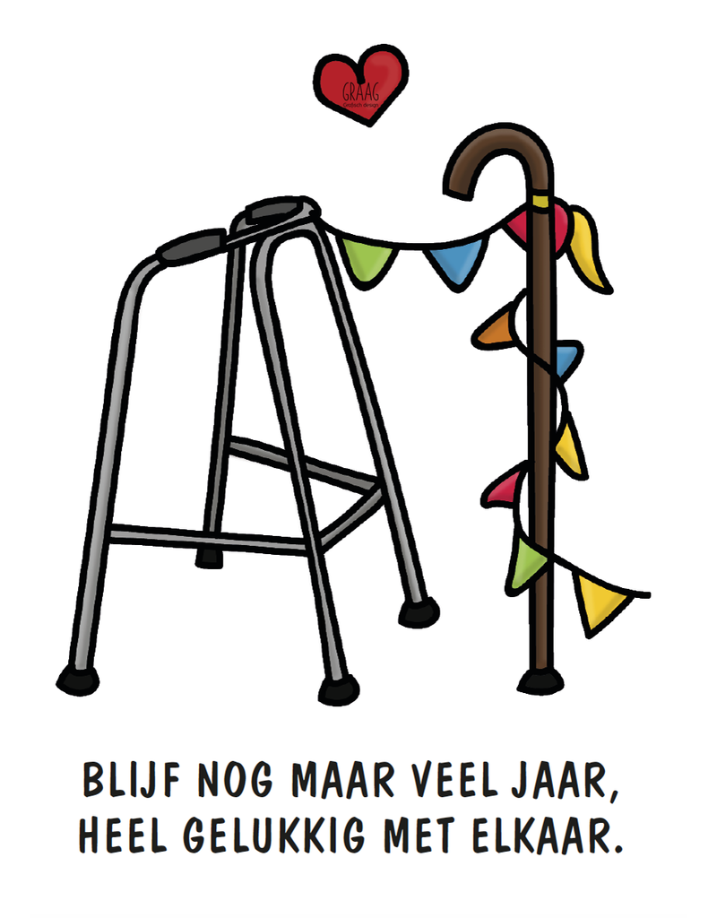 Graag Design Kaartje Graag-Design 'Blijf nog maar'