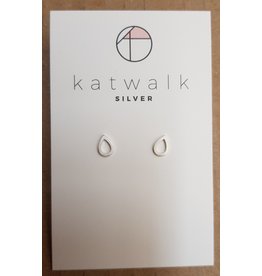 Katwalk Zilver Zilver oorstekers - Open druppeltjes