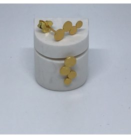 Katwalk Zilver Verguld zilver oorstekers - 4 plaatjes geschrankt