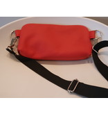 Maison Delclef Cross-body tasje rood - zwarte riem