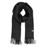 Zusss Basic sjaal met franjes - zwart