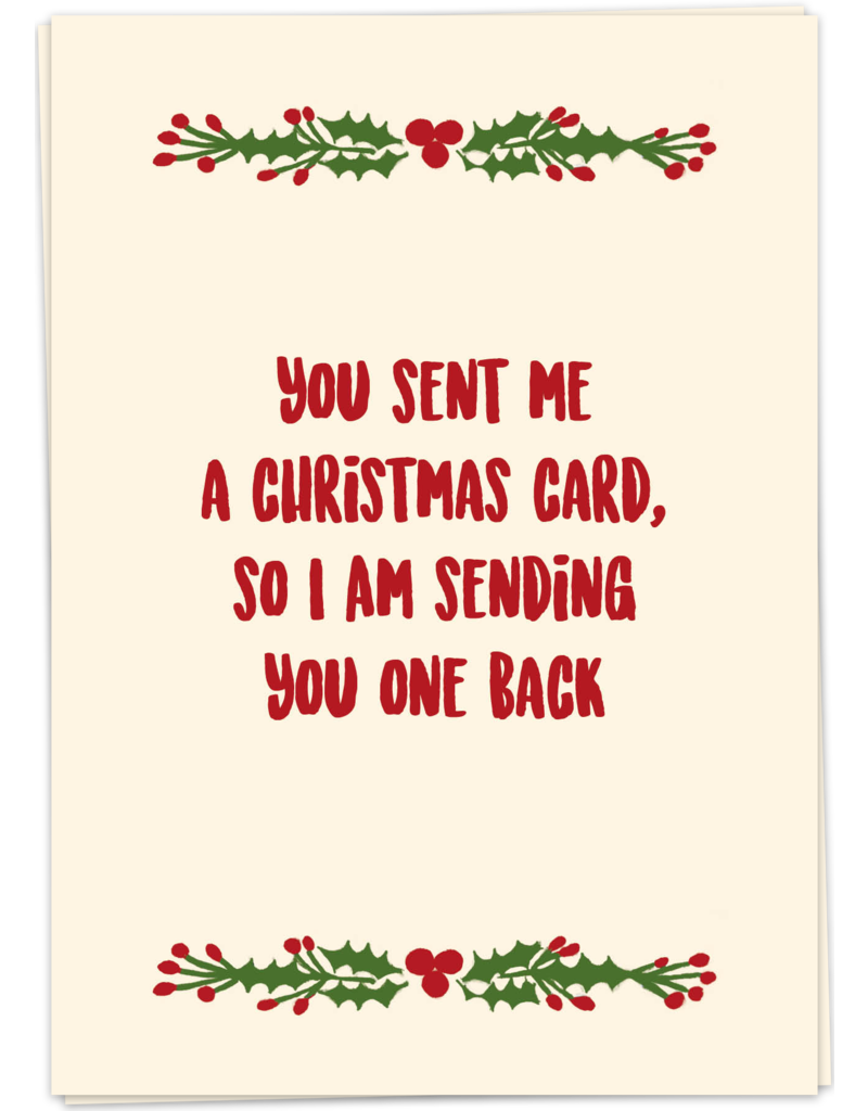 KaartBlanche Kaartje – You sent me a Christmas card - one back