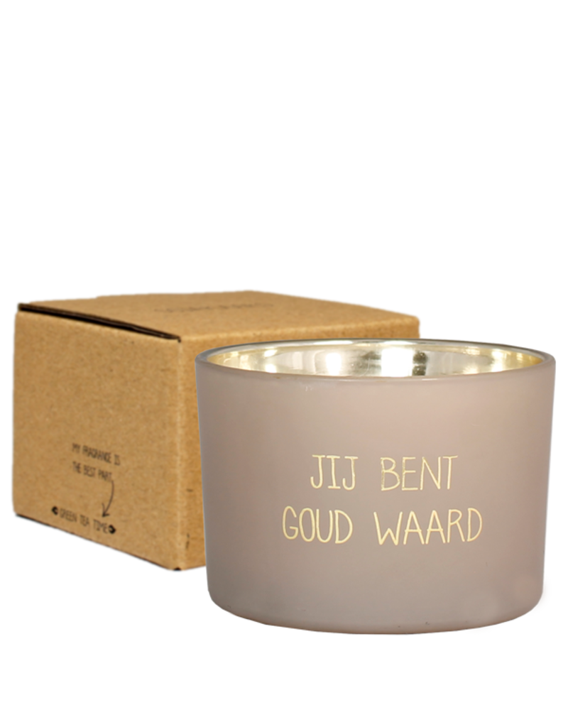 My Flame Lifestyle Geurkaars 'Jij bent goud waard'