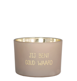 My Flame Lifestyle Geurkaars 'Jij bent goud waard'