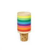 kikkerland Rainbow wine- rings + stopper
