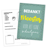 Hippekaartjes Meester - invulkaart A5