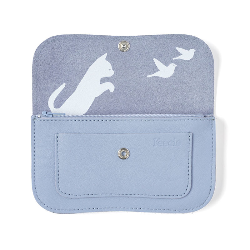 Portemonnee Cat Chase Medium Lavender a la bonheur