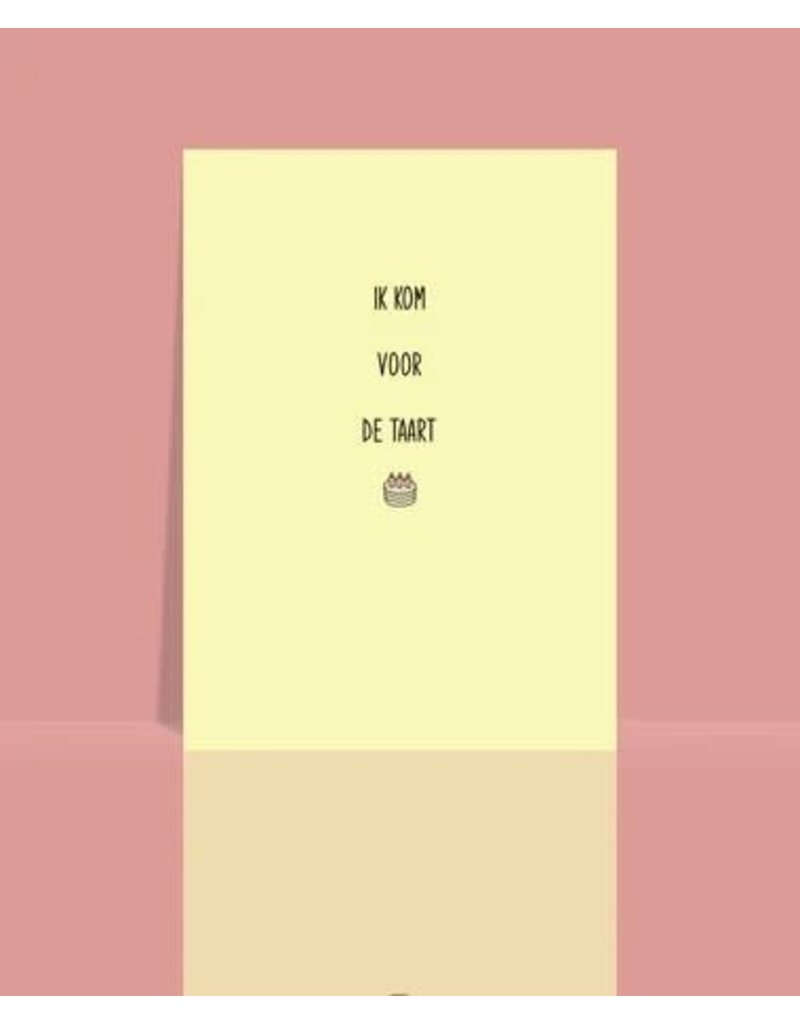 Studio 9 Wenskaart - Ik kom voor de taart