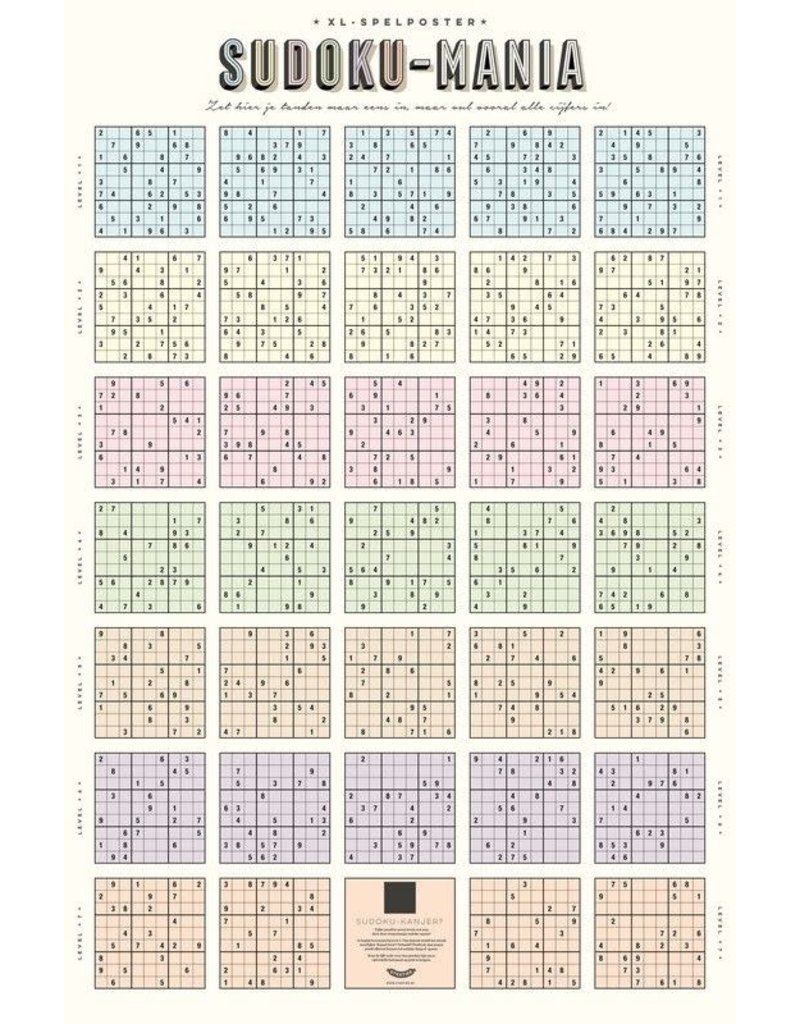 Stratier XL-sudoku-mania spelposter