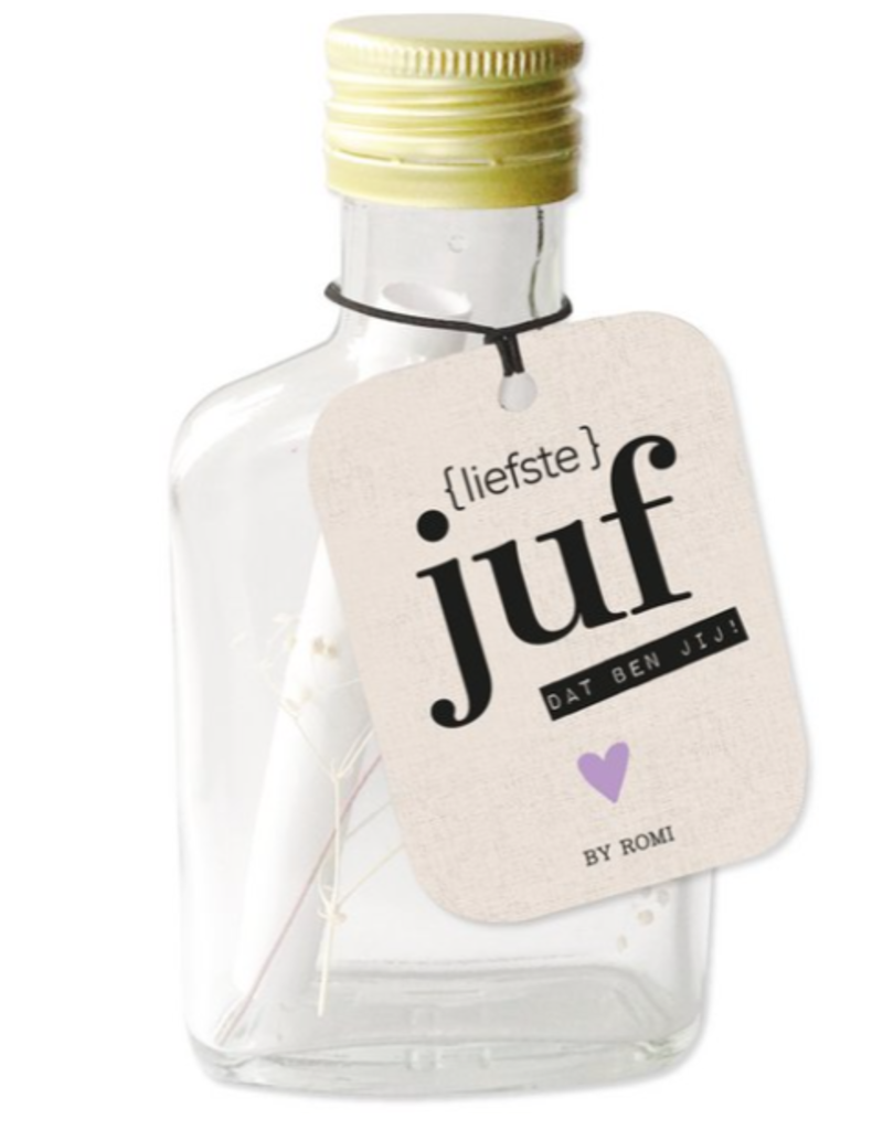 By Romi - Creative Studio Flesje 'Liefste juf, dat ben jij'