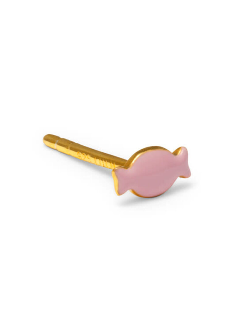 Lulu Copenhagen Oorsteker - Bonbon - enamel/ light pink - 1 st