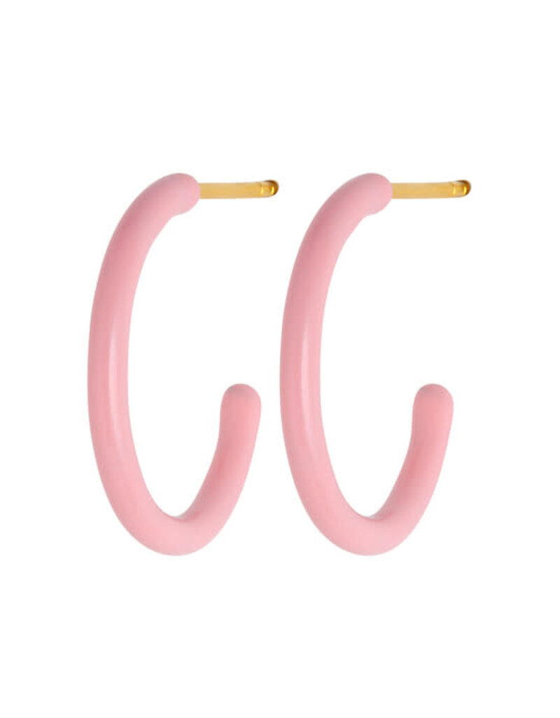 Lulu Copenhagen Color hoops medium enamel - light pink