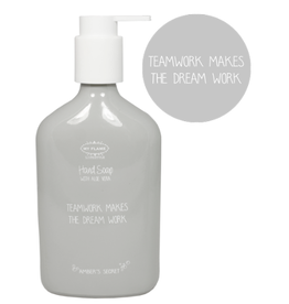 My Flame Lifestyle Handzeep in glazen fles 'Teamwork makes the dream work' - 350 ml