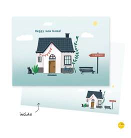 illustra'lies Wenskaart illustra'lies 'Happy new home'