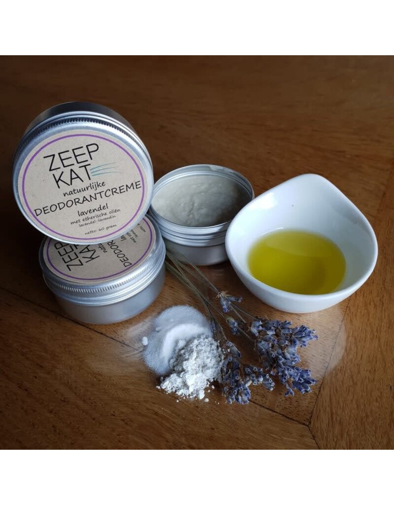 Zeepkat Natuurlijke deodorantcrème - lavendel - 60g
