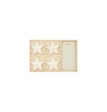 Zusss Menukaartjes (12 st) met houten standaard ster (4 st)