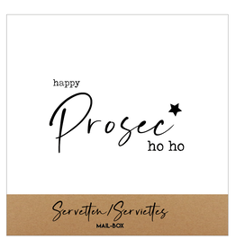 Mailbox Servetten 'Happy Prosec-ho ho' - 25x25cm - 15st