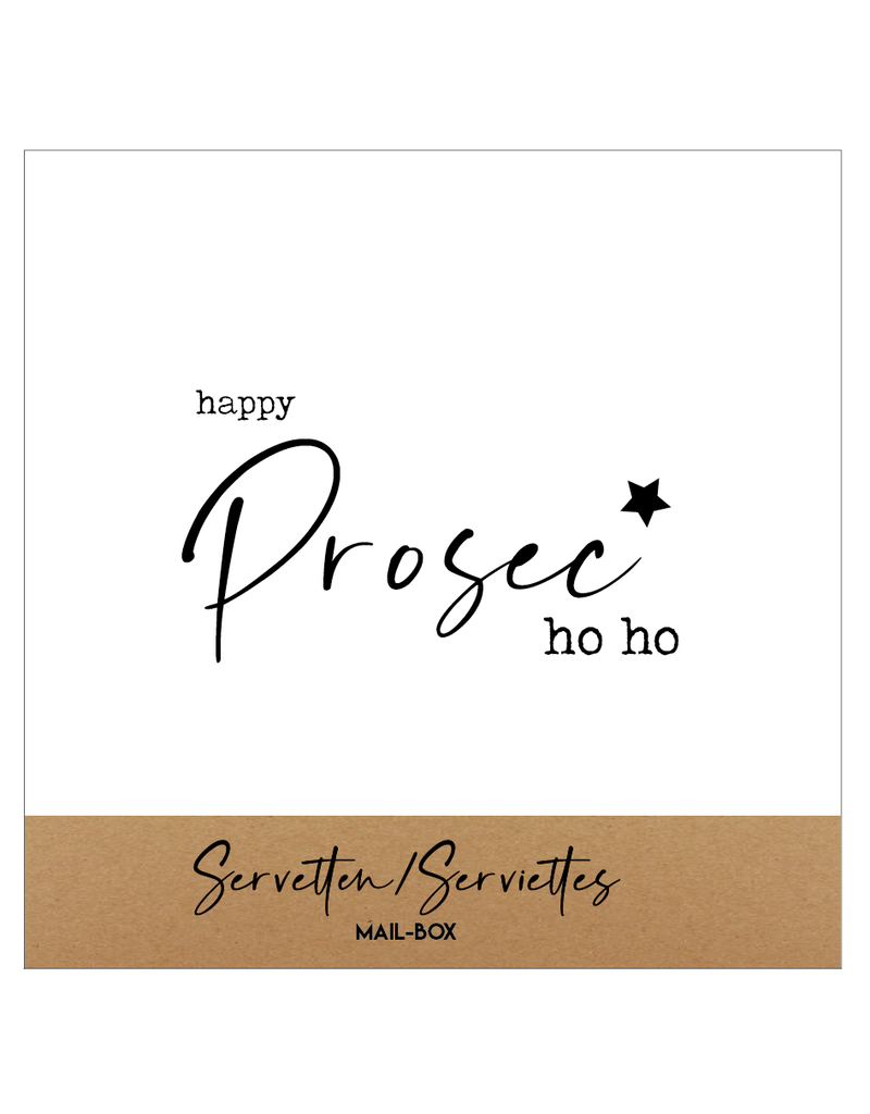 Mailbox Servetten 'Happy Prosec-ho ho' - 25x25cm - 15st