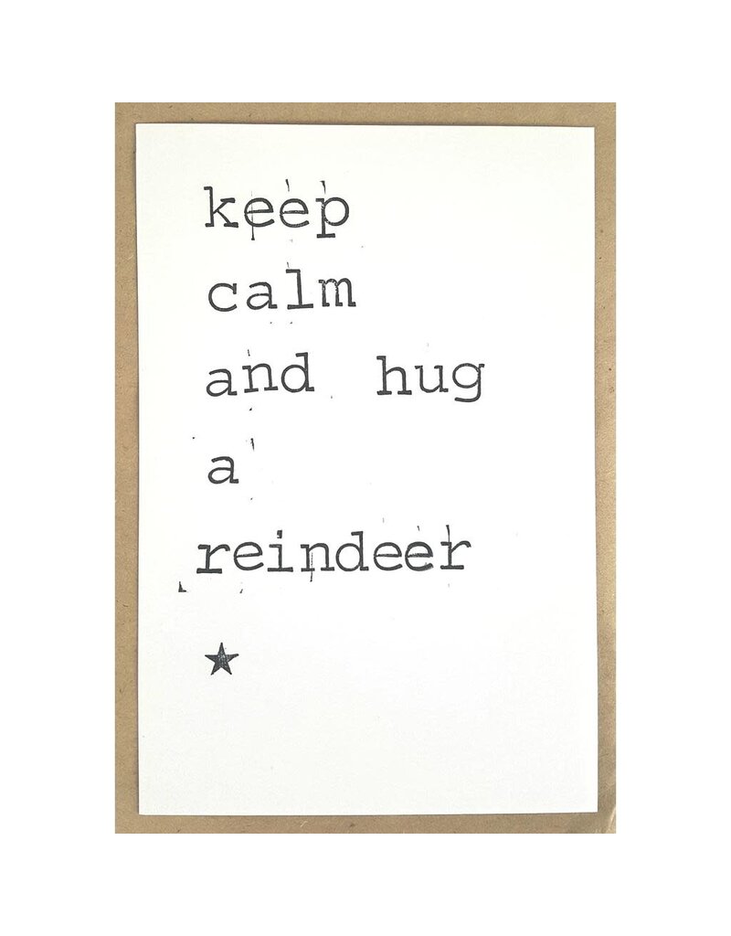 Mailbox Postkaart Mailbox - 'Keep calm and hug a reindeer'