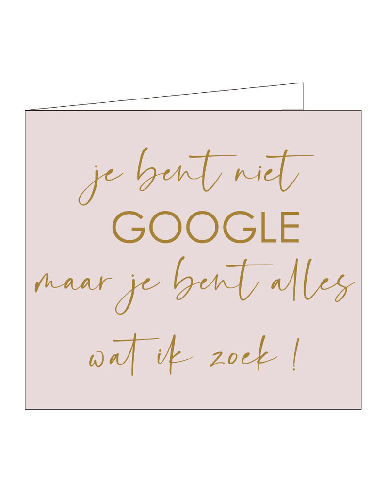 Mailbox Wenskaart Mailbox - 'Jij bent niet google...'