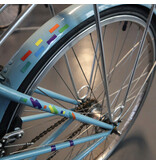 kikkerland Reflective bike stickers - gekleurde blokjes