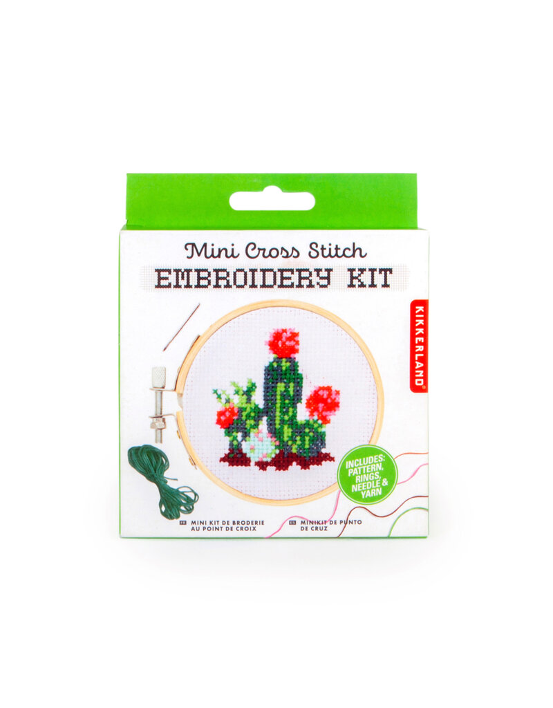 kikkerland Mini cross-stitch naai-setje - cactus